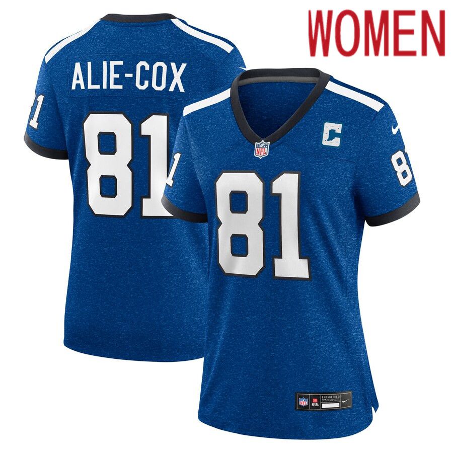 Women Indianapolis Colts #81 Mo Alie Cox Nike Royal Indiana Nights Alternate Game NFL Jersey